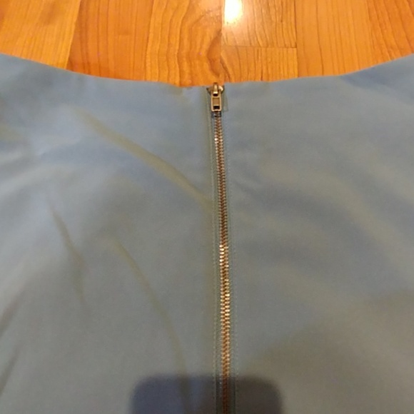 Dusty blue zipper skirt - Picture 2 of 4